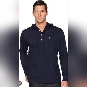 Psycho Bunny Long Sleeve Placket Hoodie